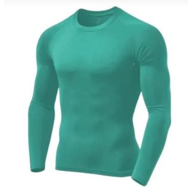 Imagem de Kit 5 Camisas Masculina Manga Longa Malha Fria - Genérico, Jade, P