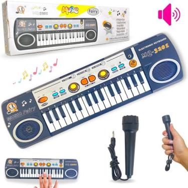 Imagem de Teclado Infantil Musical Teclas Keys Com Microfone Piano - Europio
