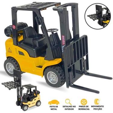 Imagem de Miniatura Empilhadeira De Metal Carrinho Brinquedo C/fricção  - Europi