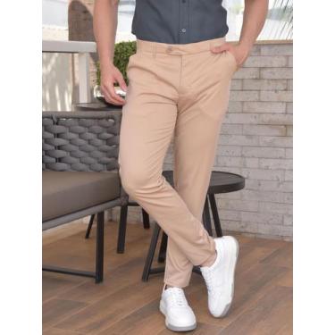 Imagem de Calça Social em Alfaiataria Masculina Skinny com Tecnologia que Nao Am