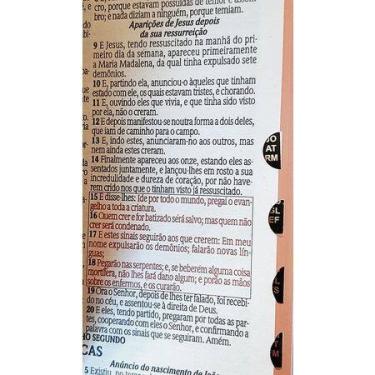 Imagem de Bíblia Sagrada capa de Couro Rosas - SBB