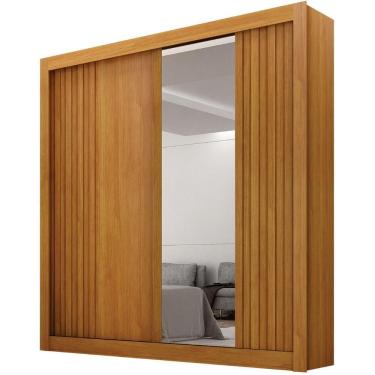 Imagem de Guarda Roupa Milano Cinamomo 2 Portas Com Espelho 2 Gavetas Leifer Móveis
