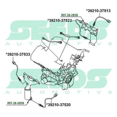 Imagem de 4x Sonda Lambda Pré/Pós Tucson 2.7 V6 39210-37520 337513 - SEEDS AUTOM