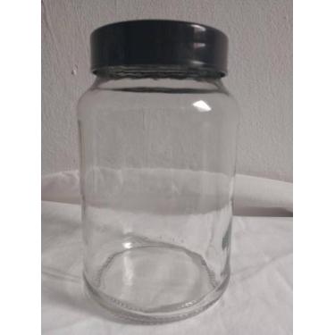 Imagem de 15 unidades de potes de vidro 600ml com tampa plástica - Oi