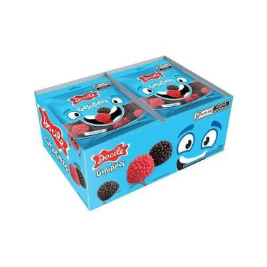 Imagem de 12 Pacotes Bala de Gelatina Mini Amoras 15g - Docile