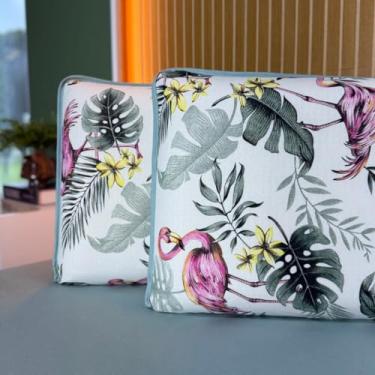 Imagem de Jogo de Lençol Cama 3 e 2 Peças Estamapados 100% Algodão com Elástico e Toque Macio (Solteiro, Tropical)