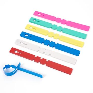 Imagem de Etiquetas de árvore de plástico para plantas, etiquetas penduradas, marcadores de árvores, placas de berçário, para plantas e jardim (120 peças, cores mistas)