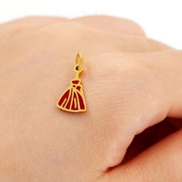 Imagem de Pingente de vassoura vermelha de Halloween, pingente assustador de terror de aço inoxidável para joias e festas de Halloween YA6386