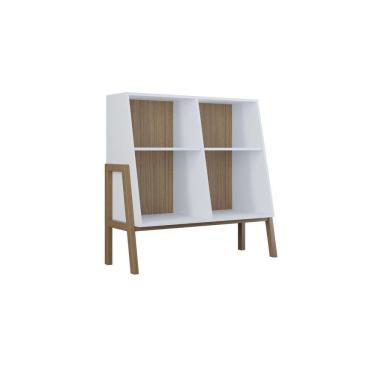 Imagem de Buffet Aparador Multifuncional Cuby Angular Com Nichos Branco