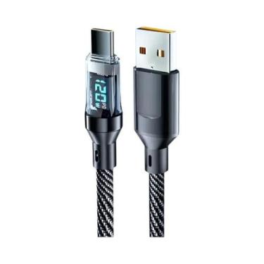 Imagem de Cabo USB Tipo C De Carregamento Rápido 120W 6A Com Display LED Para Sa