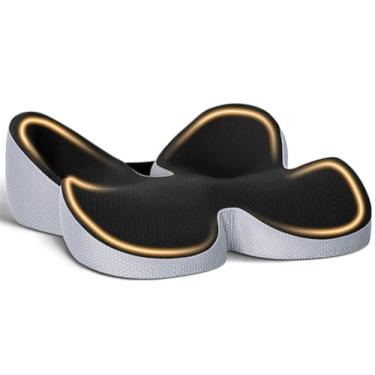 Imagem de Almofada de assento para cadeira de escritório, almofada de assento de espuma viscoelástica borboleta para escritório, carro, cadeira de rodas, almofada de alívio da dor no cóccix para ficar sentado