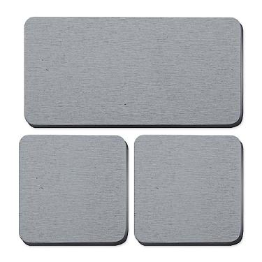 Imagem de 3 peças de porta-copos de diatomita absorvente de água, suporte de sabão de terra de diatomácea de pedra absorvente para copos, sabonete, bebidas, garrafas e garrafas cosméticas (cinza escuro)