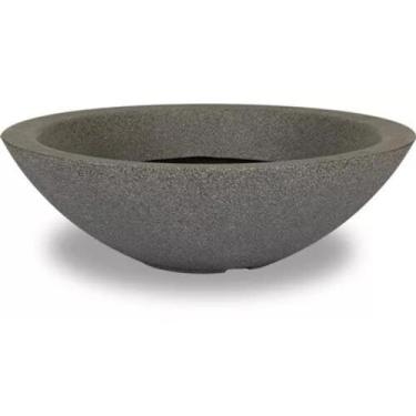 Imagem de Vaso Bacia Grande Polieitleno Decorativo Planta Rosa do Deserto Cactos Suculentas N4 (Cinza)