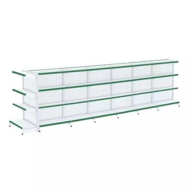 Imagem de Gondola Centro 137 Fit Ate 6 Metros 1 Ponta Branco 52b Pe Verde - AMAP