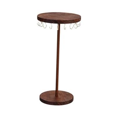 Imagem de Baoblaze Porta-joias, expositor de joias, organizador de prateleira de madeira para colares e brincos, pingentes e anéis. Decoração para casa, 12x25.5cm