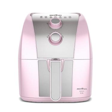 Imagem de Air Fryer Rosa Britânia 5,5L Sem Óleo 1500W BAFE53 220V