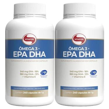 Imagem de Kit 2X Ômega 3 EPA DHA - 240 Cápsulas 1g - Vitafor-Masculino