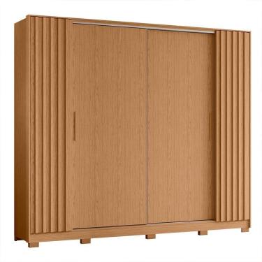 Imagem de Guarda Roupa Casal Jacarandá 4 Portas Flex Freijó - Móveis Albatroz Freijó