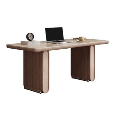 Imagem de Mesa de computador para escritório em casa Mesa de escritório moderna com tampo laje e estrutura resistente, mesa estudo em estilo minimalista, PC, estação trabalho(M)