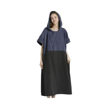 Imagem de Toalha Poncho de Surf com Secagem Rápida - Microfibra para Adultos, 78
