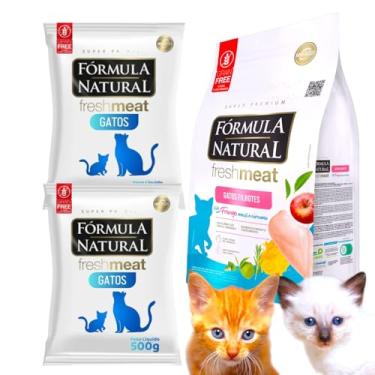 Imagem de Formula Natural Fresh Meat, Ração para Gatos Filhotes, Frango, Maçã e Cúrcuma, Grain Free, Super Premium, 1 kg, 2 Unidades