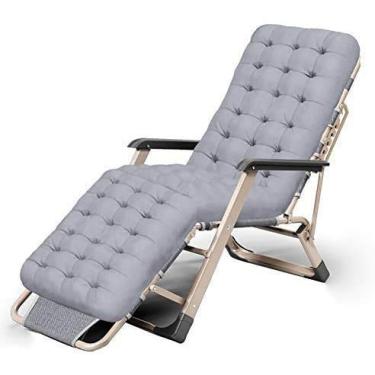 Imagem de Espreguiçadeira cadeiras de jardim cadeiras reclináveis de pátio cinza cadeiras de pátio reclináveis ao ar livre praia gramado acampamento cadeira de deck dobrável para casa cadeira espreguiçadeira
