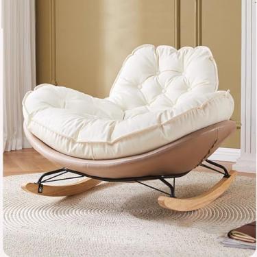 Imagem de Berçário estofado interno para sala de estar, balanço planador moderno, poltrona lateral de assento acolchoado com encosto alto