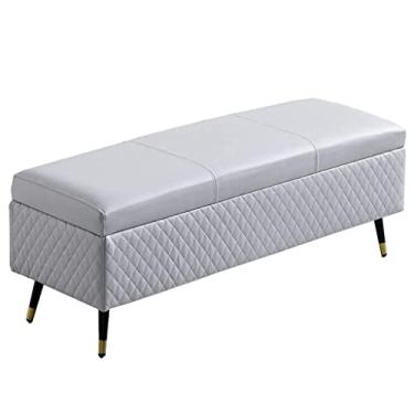 Imagem de Espreguiçadeira retangular moderna, capa de assento impermeável de tecido técnico fácil de limpar, pode ser usada na sala de estar, quarto, cozinha e sala de estudo. O peso máximo do banquinho é de