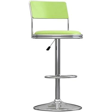Imagem de Cadeira de jantar moderna para sala de maquiagem, banquinho decorativo, cadeiras de computador doméstico, cadeira de jantar de altura ajustável para bares, café, cozinha, poltrona, base cromada,