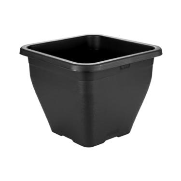 Imagem de Vaso De Plantas Grande Quadrado De Plástico Decoração Plantas Flores E Hortas (Preto)