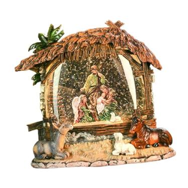 Imagem de Fxzqgnh Globo de Neve Natalino Iluminado, Decoração de Natal, Item de Colecionador, Decoração de Festas, Decoração de Mesa, Enfeite para Prateleira Ou Escriva, Coqueiros