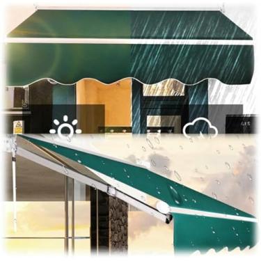 Imagem de Wzglod Toldo de substituição de tecido toldo de pátio 40 tamanhos substituição de tecido toldo de proteção solar 250 g poliéster cobertura de pátio toldo retrátil para jardins, terraços.