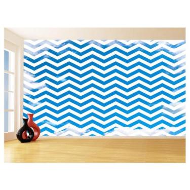 Imagem de Papel De Parede 3D Sala Chevron Zig Zag Listras 3,5M Zig84 - Você Deco