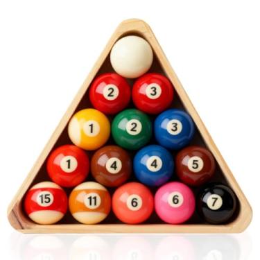 Imagem de Jwthee 8 racks triangulares de bolas, suportes de bolas de bilhar de madeira para mesa padrão de bilhar rack de bolas de sinuca acessórios de mesa de sinuca (A)