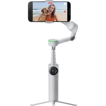 Imagem de Insta360 Flow 2 Pro Creator Estabilizador Gimbal para Smartphone, 3 Eixos, Rastreamento Inteligente Deep Track 4.0, Bateria 10 Horas, Stone Gray