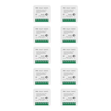 Imagem de Kit 10 Mini Interruptor Inteligente 16a Wifi Automação Alexa