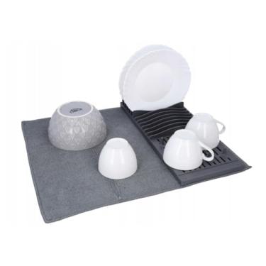 Imagem de Escorredor Compacto de Louças Dobrável com Tapete Mágico