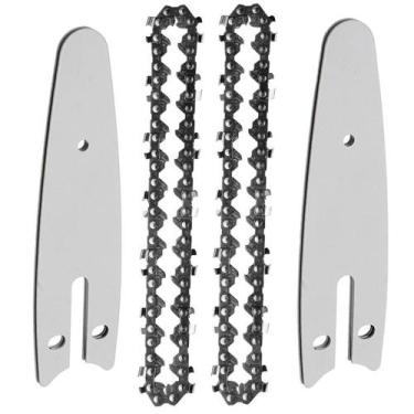 Imagem de Corrente Com Sabre 4 Polegadas 14 Dentes Kit 2 Uni Mini Motosserra Rep