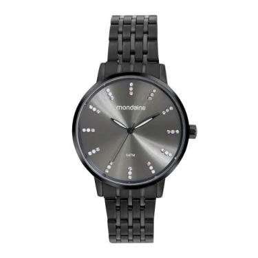 Imagem de Relógio Mondaine Feminino Casual Cristais Preto 32666LPMVPE2