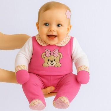 Imagem de Conjunto Pagão 100% Algodão Roupa Saída Maternidade Bebê Menino Ou Men