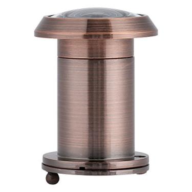 Imagem de Generic Visor de Escopo de Porta de 220 Graus, Resistente à Corrosão, Grande Angular, Com Tampa para Segurança Doméstica, Cobre/vidro óptico, Prata Escovada (Chapeamento de cobre escuro)