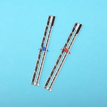 Imagem de Ferramenta de costura de medição de calibre deslizante 5 em 1, régua acolchoada de alumínio, preto/azul