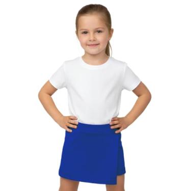 Imagem de Short Saia Infantil Helanca Azul Royal Tamanho 06