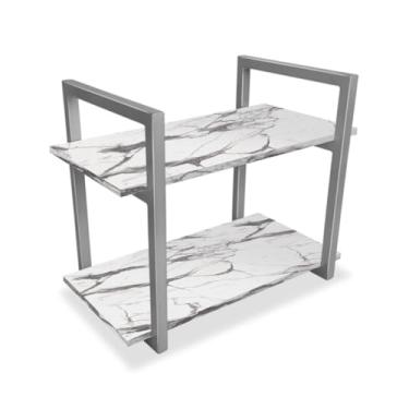 Imagem de Prateleira Milazzo Design Industrial 25cm Prata e Vulcano