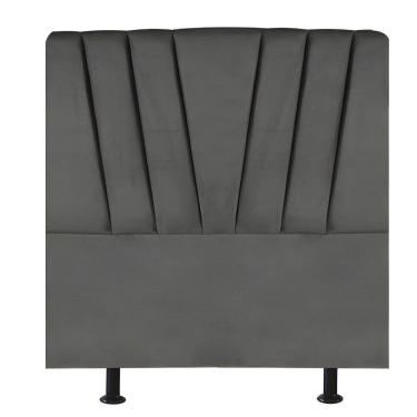 Imagem de Cabeceira Estofada De Cama Casal Box 140 Cm Louise Corino Cinza