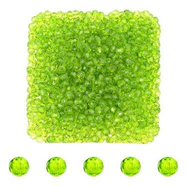 Imagem de Mandala Crafts Contas de cristal redondas verdes neon de 3 mm – 1000 contas de vidro facetadas para fabricação de joias, suprimentos de contas, artesanato DIY, pulseiras, colares, brincos e contas