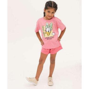 Imagem de Short Infantil Moletinho Marisa Tam 4 a 10-21057, 10, Rosa
