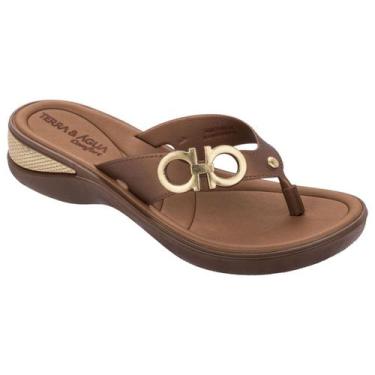 Imagem de Tamanco ortopedico terra e água esporão macio antiderrapante, Bronze, 