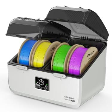 Imagem de Creality SpacePi X4L Secador de filamentos, 4 carretéis de impressora 3D desidratador de filamentos com duas câmaras de aquecimento independentes, alta temperatura de 75 °C e caixa de secagem