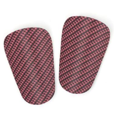 Imagem de 2 mini caneleiras de futebol, 10 x 6 cm, vermelho, pequeno, caneleira, equipamento de proteção para adolescentes e adultos